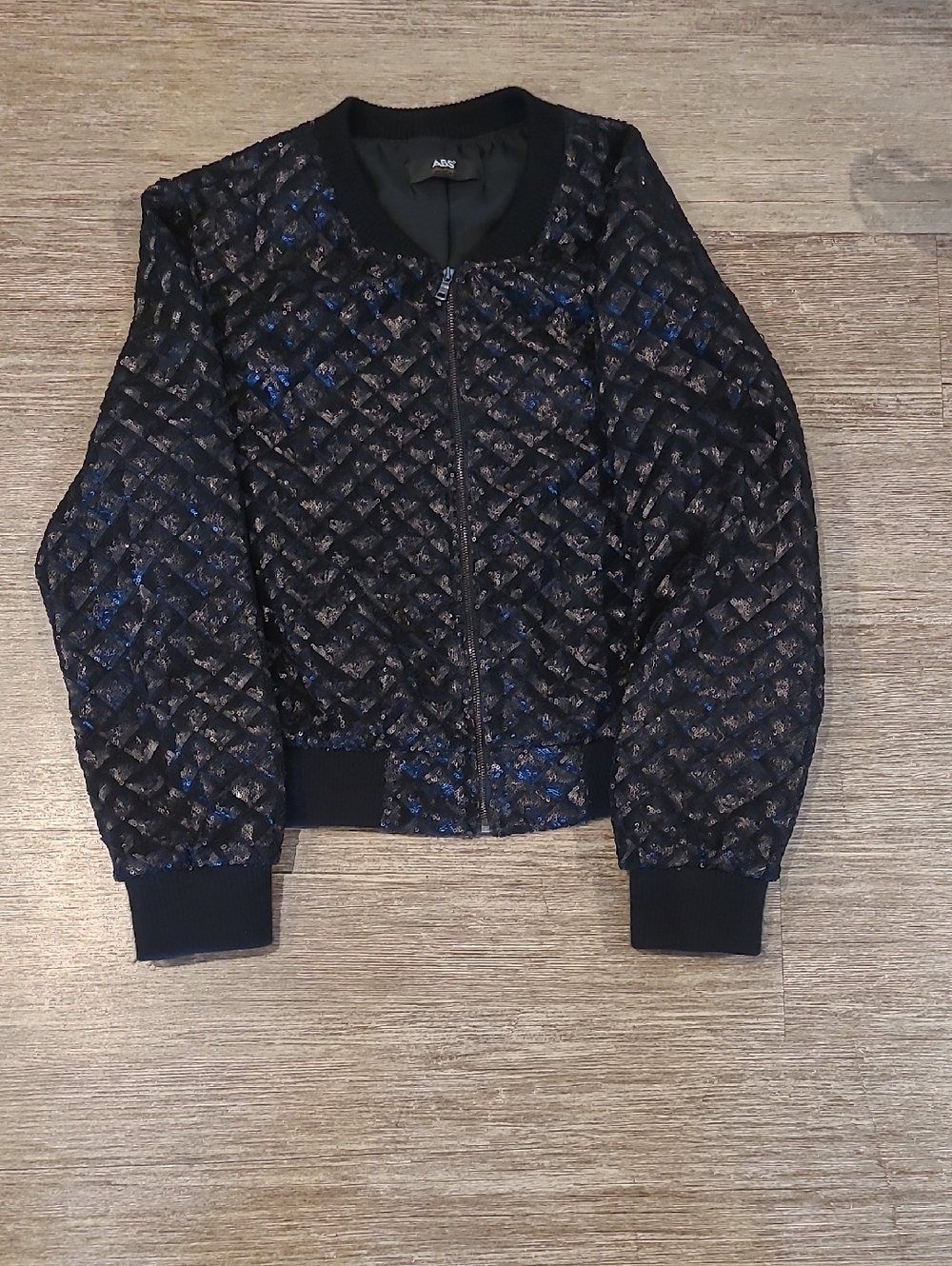 ABS Allen Schwartz Quilted Bomber Jacket - Black Diamond Squeins